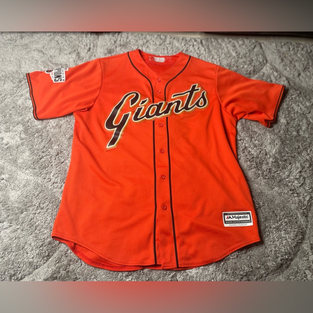 Rare Mens 2014 Majestic San Francisco Giants World Series Championship Jersey